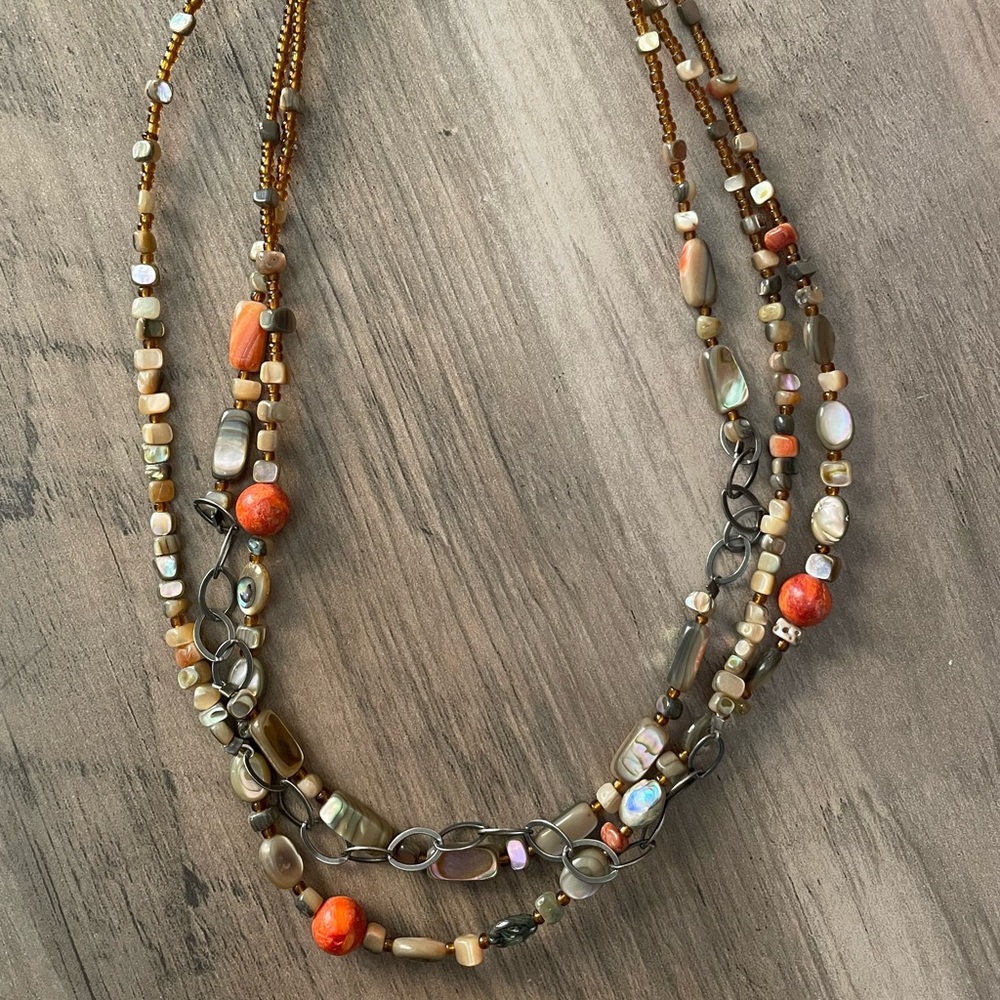 Silpada 3 Strand Beaded Necklace.